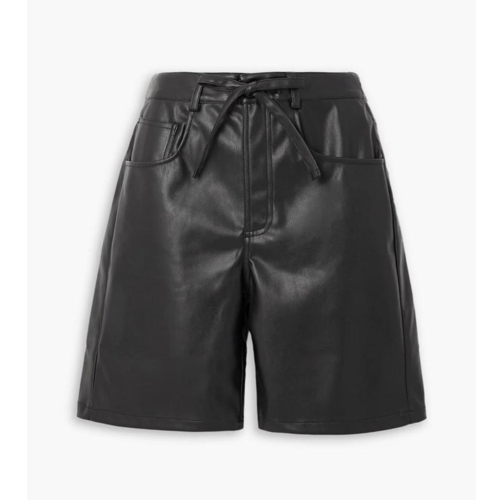 NWT Proenza Schouler PSWL Faux Leather Midi Shorts Size 2